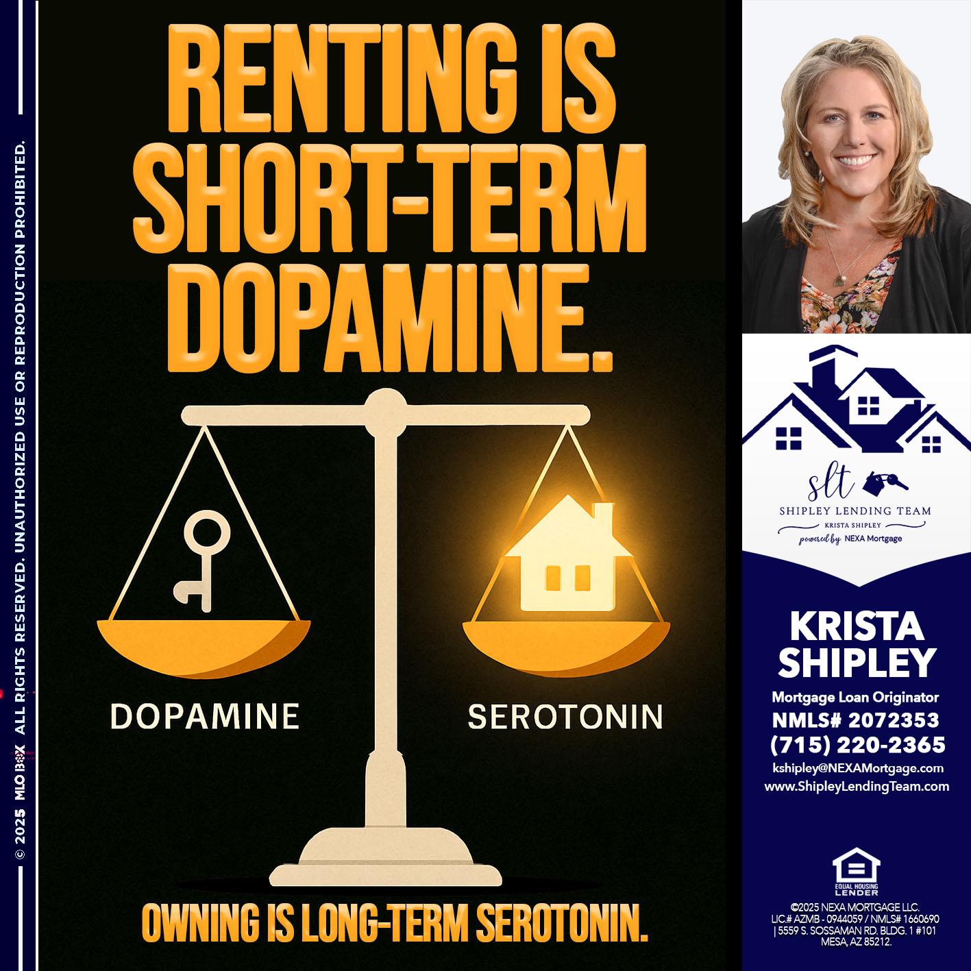 RENTING IS SHORT TERM - Krista Shipley -Mortgage Loan Originator