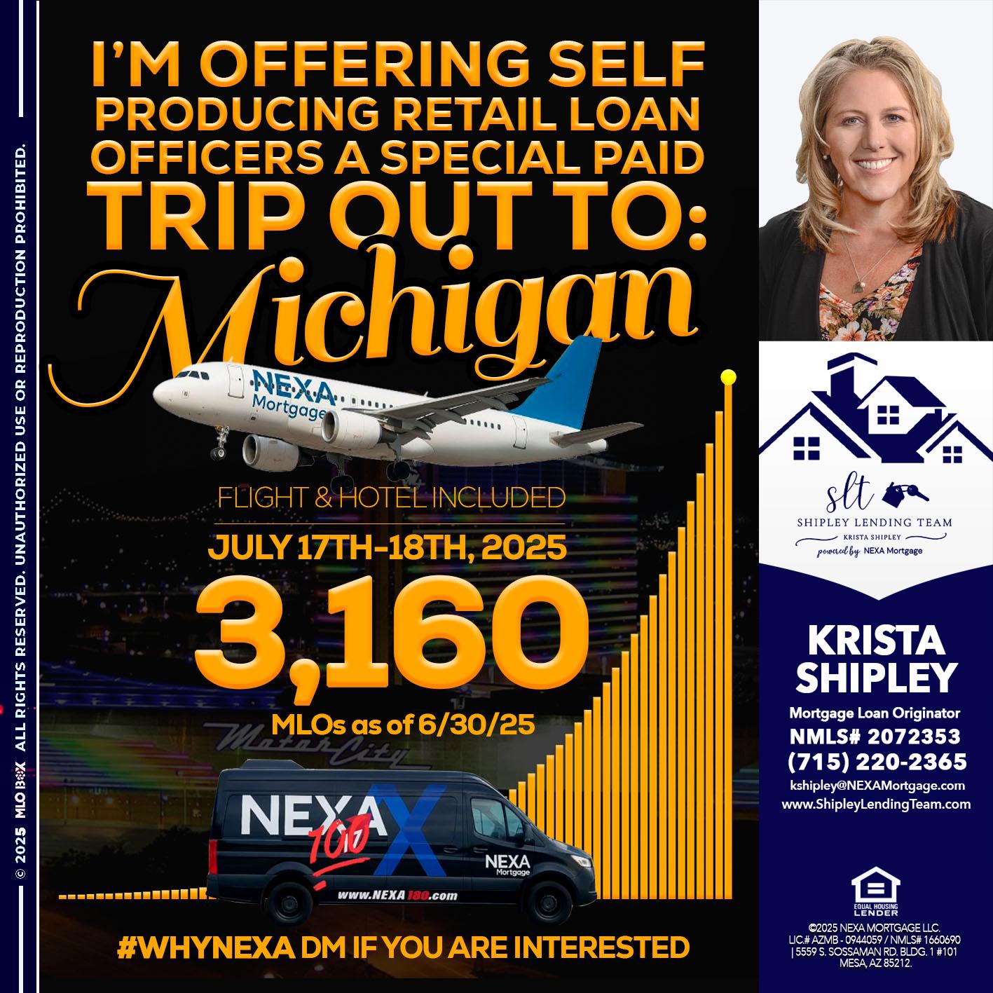 MICHIGAN TRIP - Krista Shipley -Mortgage Loan Originator
