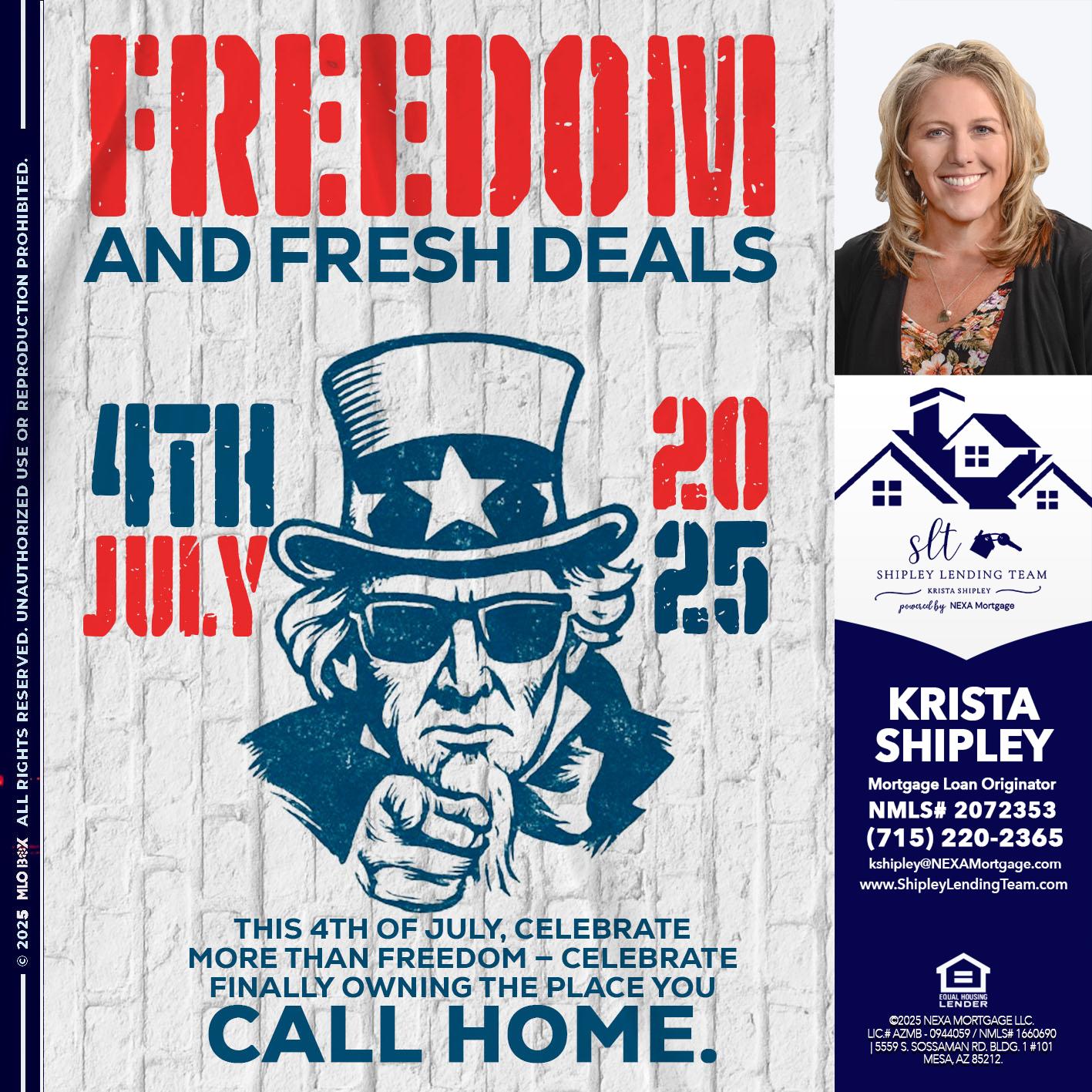 FREEDOM - Krista Shipley -Mortgage Loan Originator