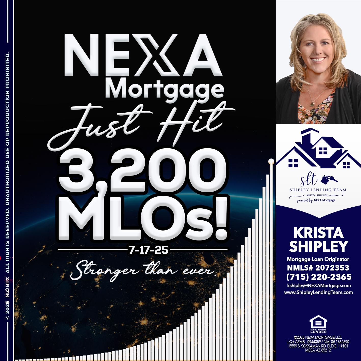 3200 MLOs - Krista Shipley -Mortgage Loan Originator