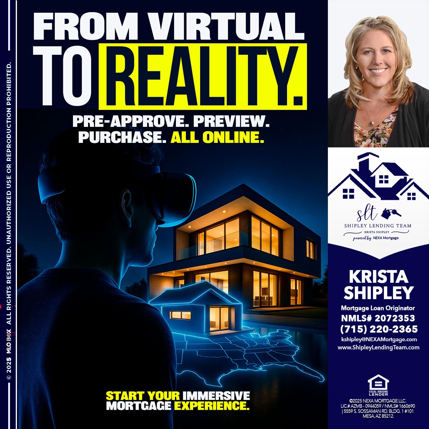 FROM VIRTUAL - Krista Shipley -Mortgage Loan Originator