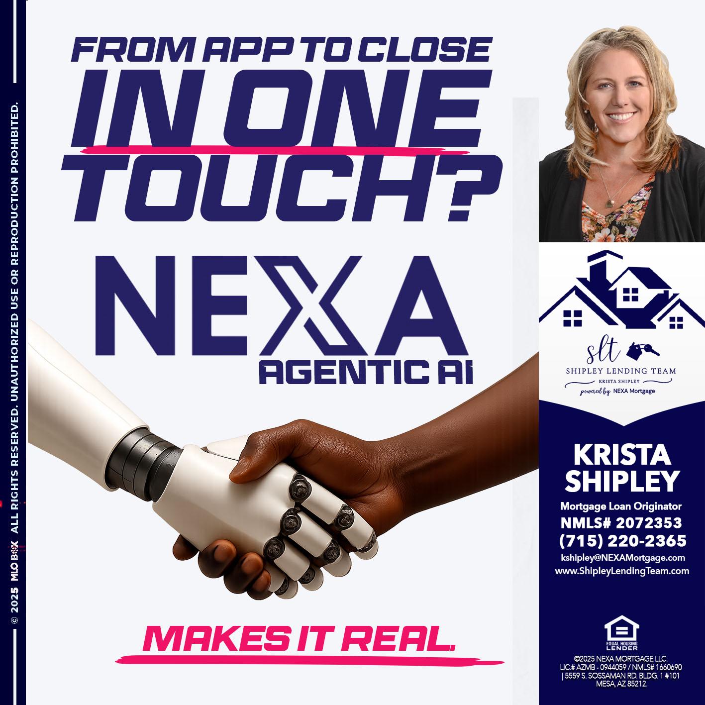 IN ONE TOUCH - Krista Shipley -Mortgage Loan Originator