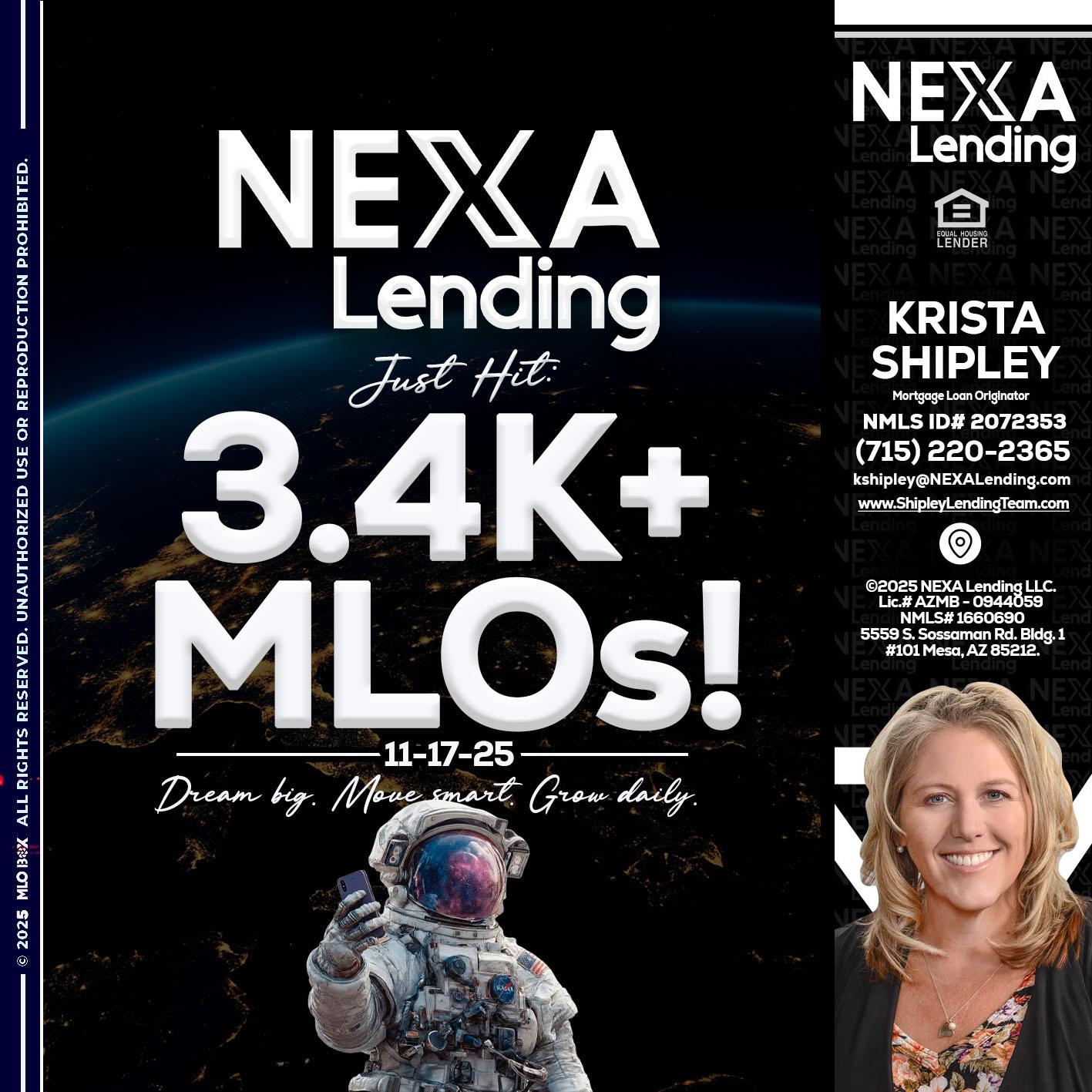 3.4K MLOs - Krista Shipley -Mortgage Loan Originator