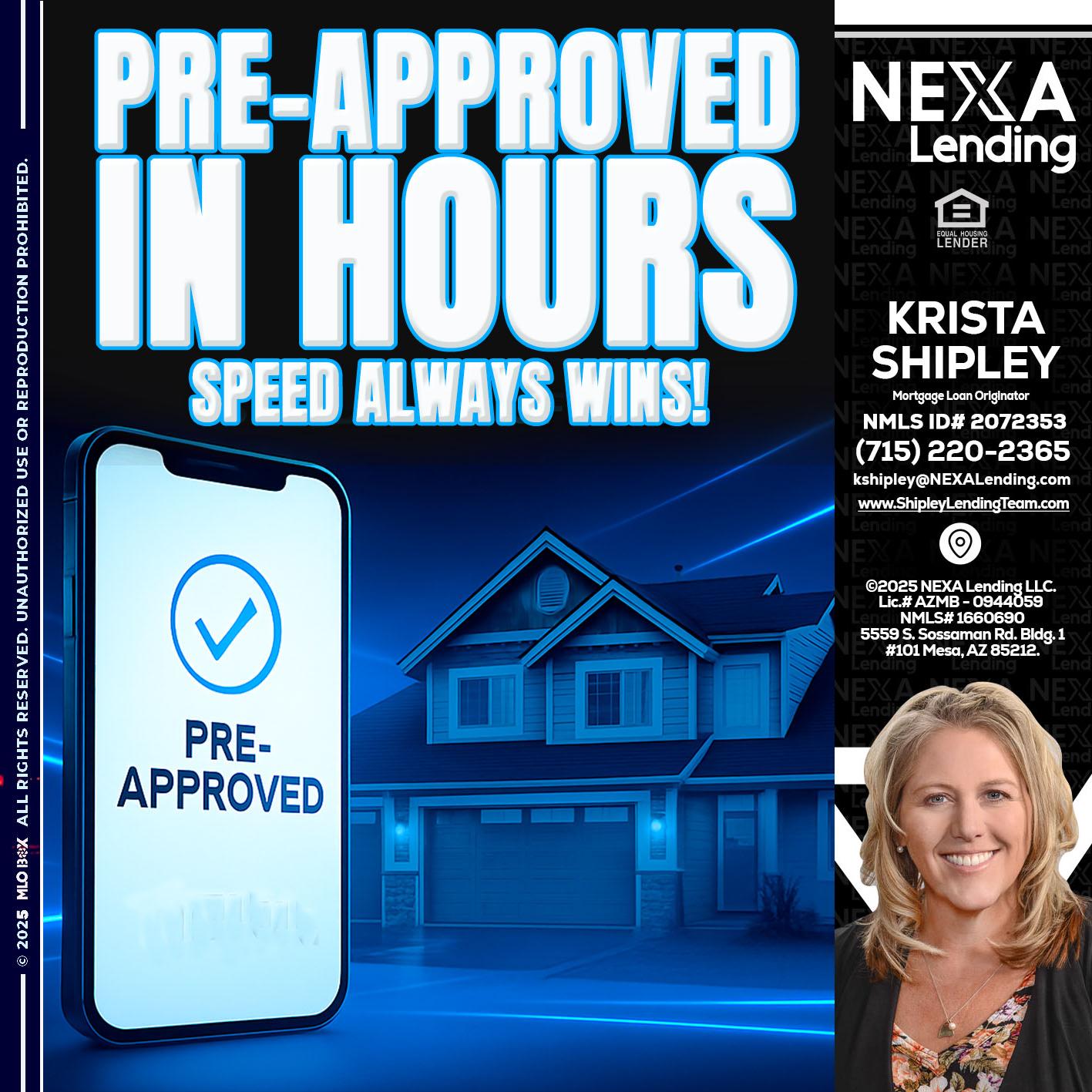 PRE - Krista Shipley -Mortgage Loan Originator