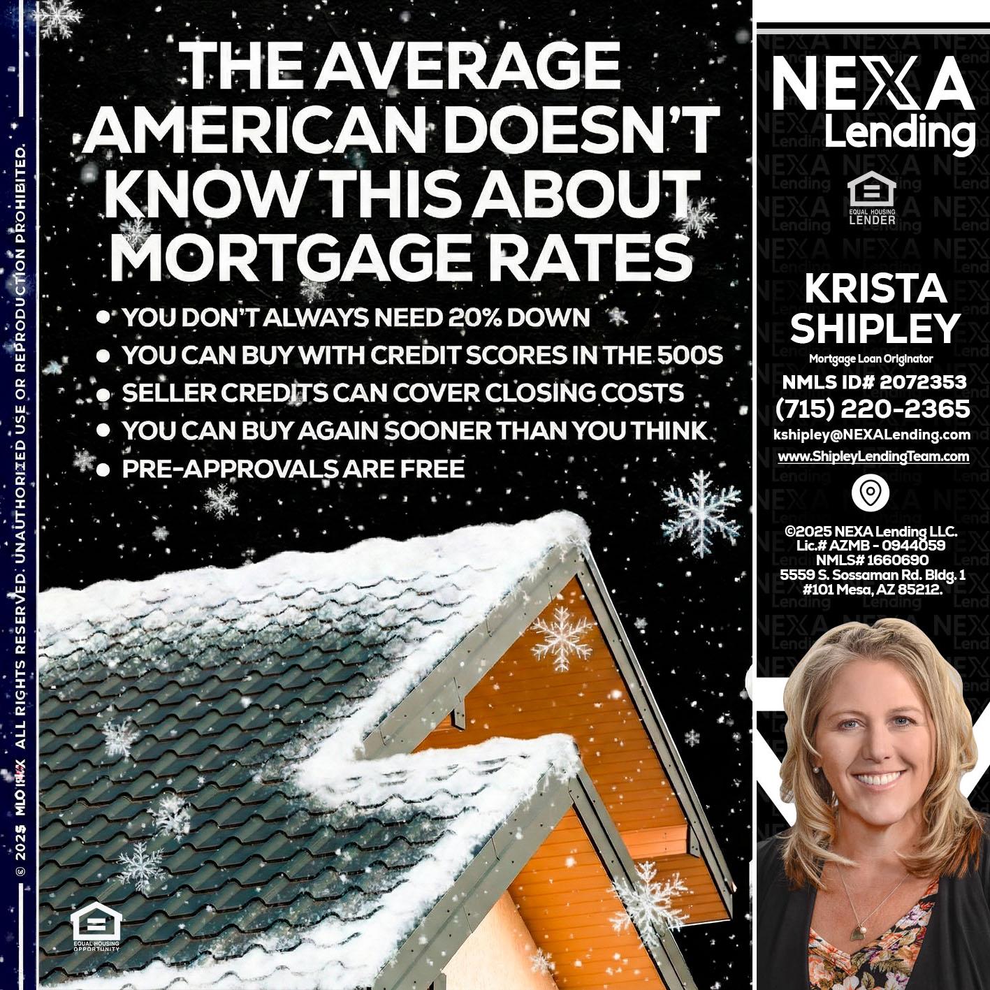 THE AVERAGE - Krista Shipley -Mortgage Loan Originator