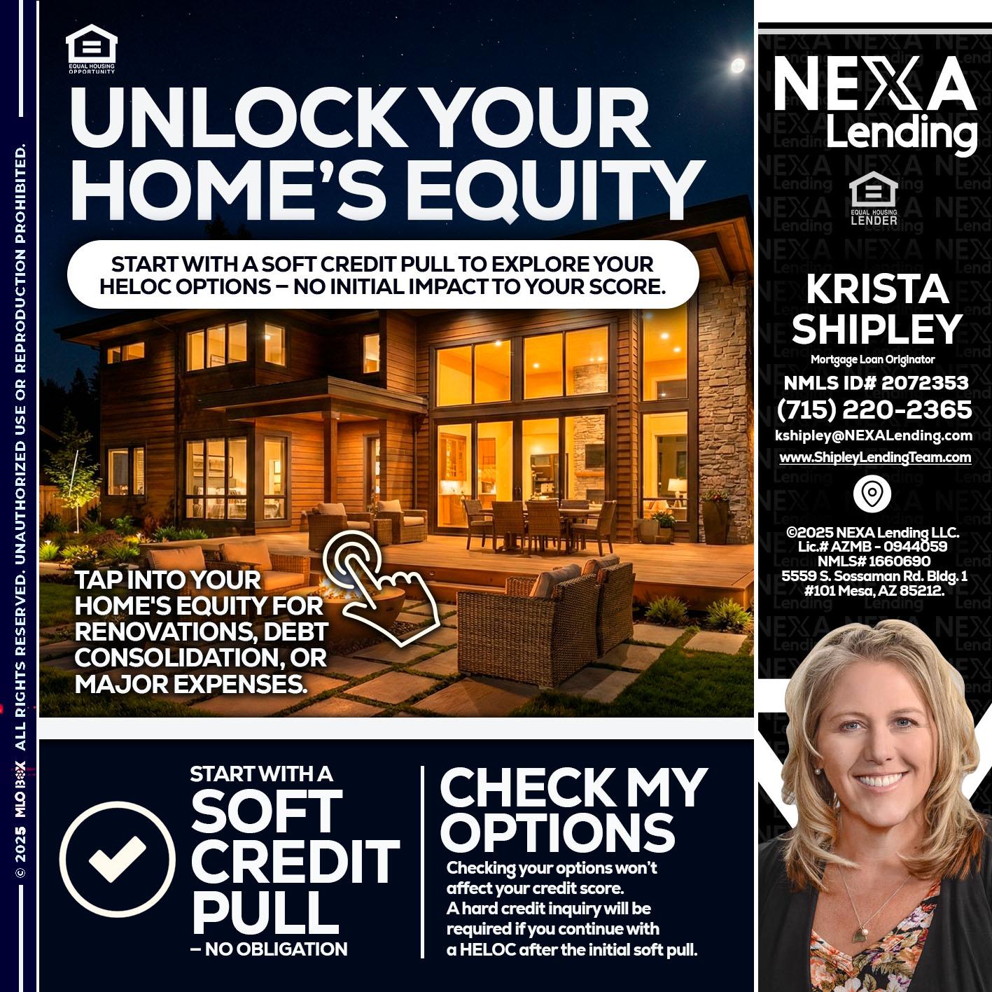 UNLOCK YOUR HOMES - Krista Shipley -Mortgage Loan Originator