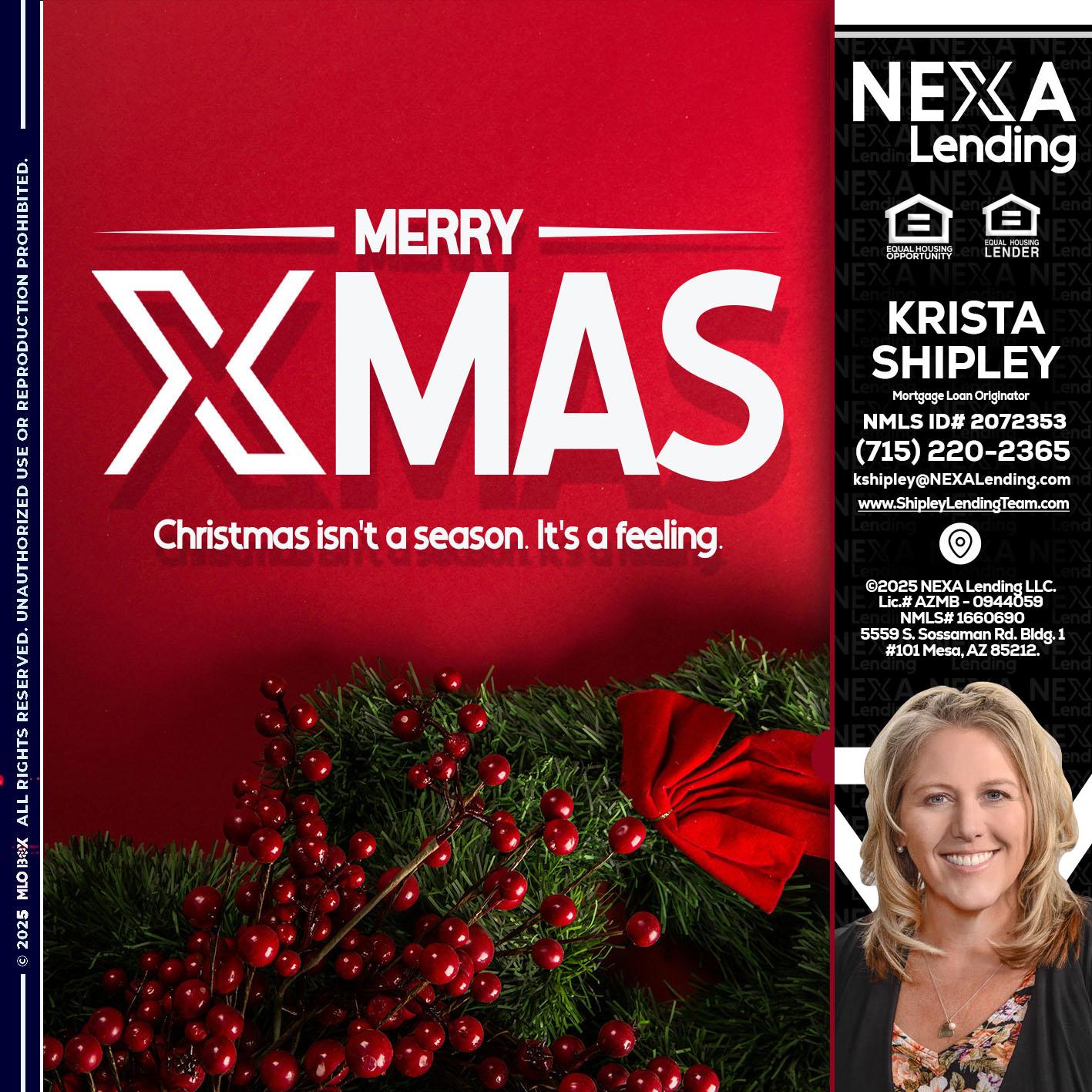 merry xmas - Krista Shipley -Mortgage Loan Originator