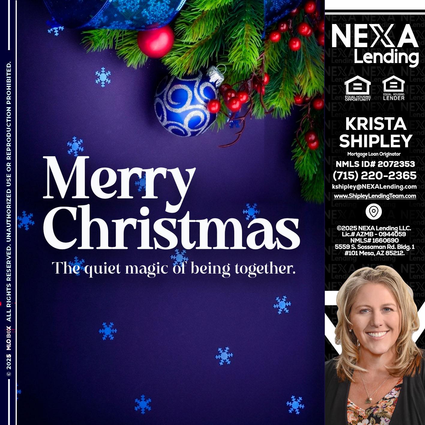 merry christmas - Krista Shipley -Mortgage Loan Originator