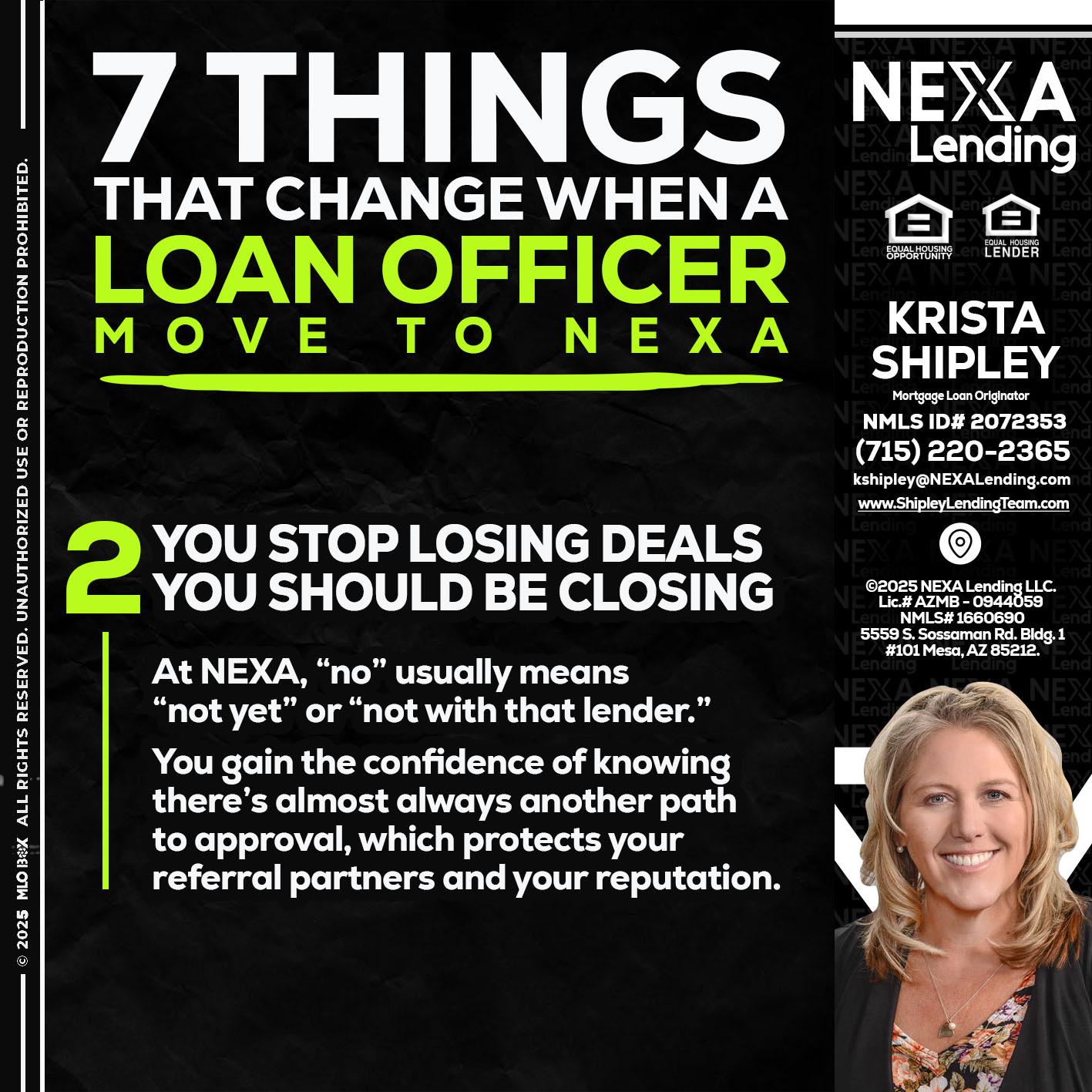 7 THINGS (2) - Krista Shipley -Mortgage Loan Originator