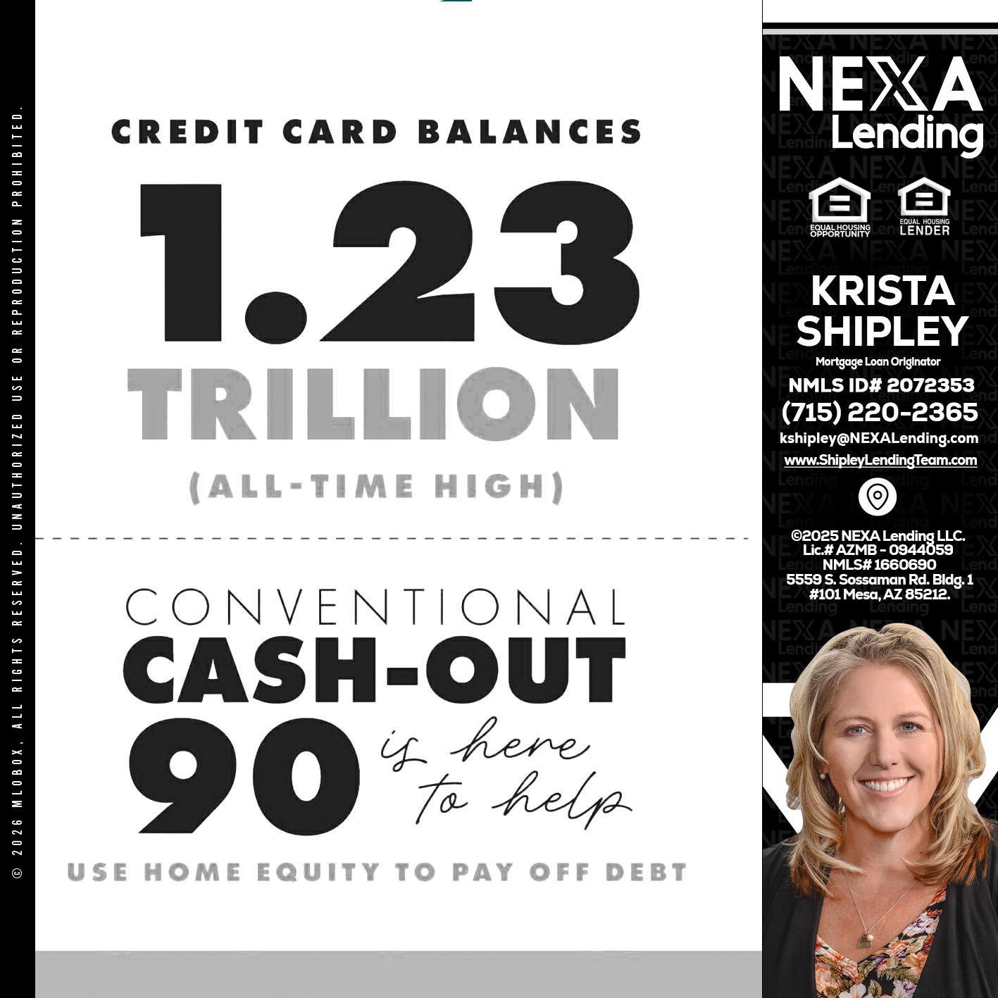 CREDIT CARD BALANCE - Krista Shipley -Mortgage Loan Originator