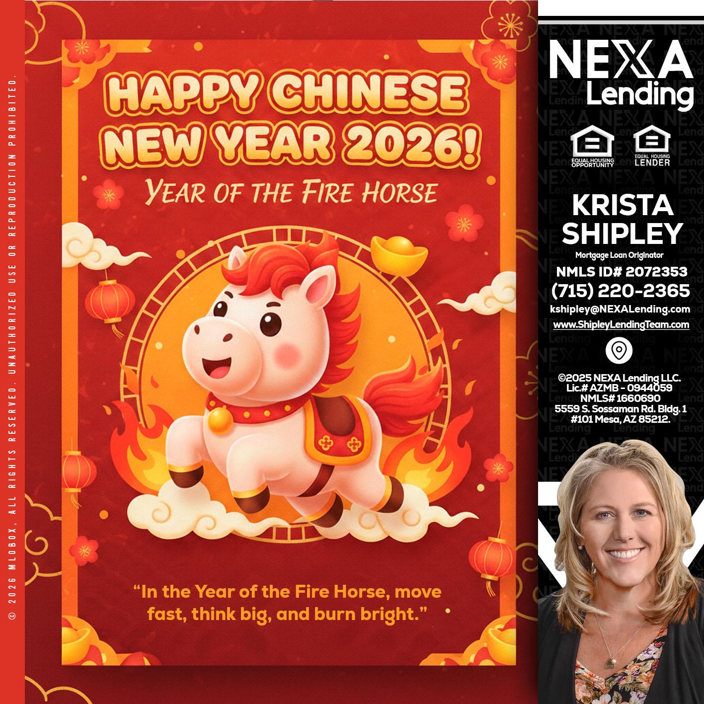 happy Chinese new year - Krista Shipley -Mortgage Loan Originator