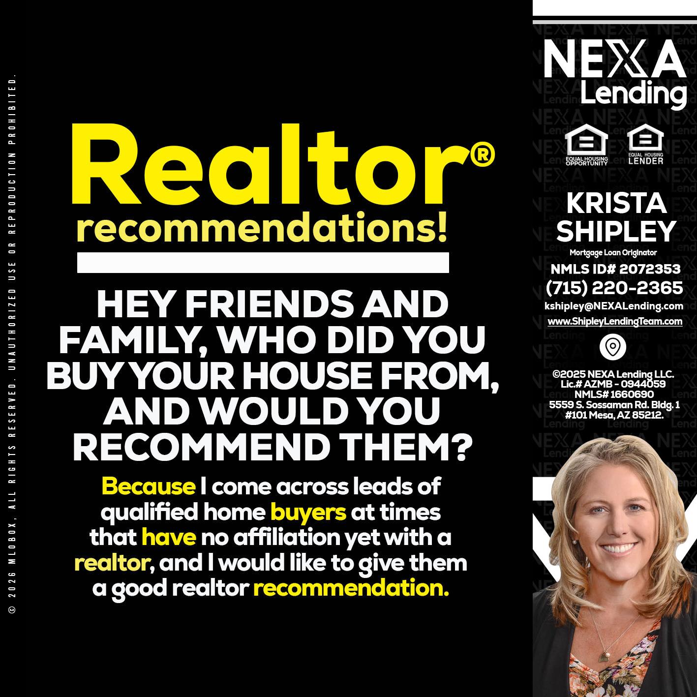 REALTOR - Krista Shipley -Mortgage Loan Originator