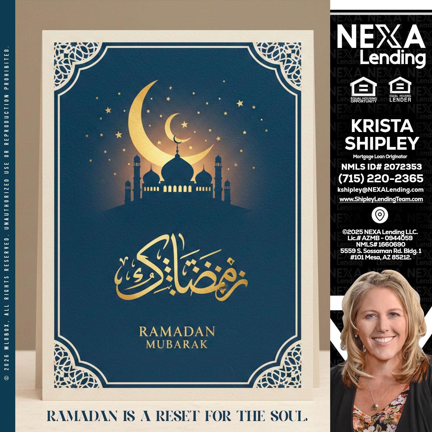 HAPPY RAMADAN - Krista Shipley -Mortgage Loan Originator