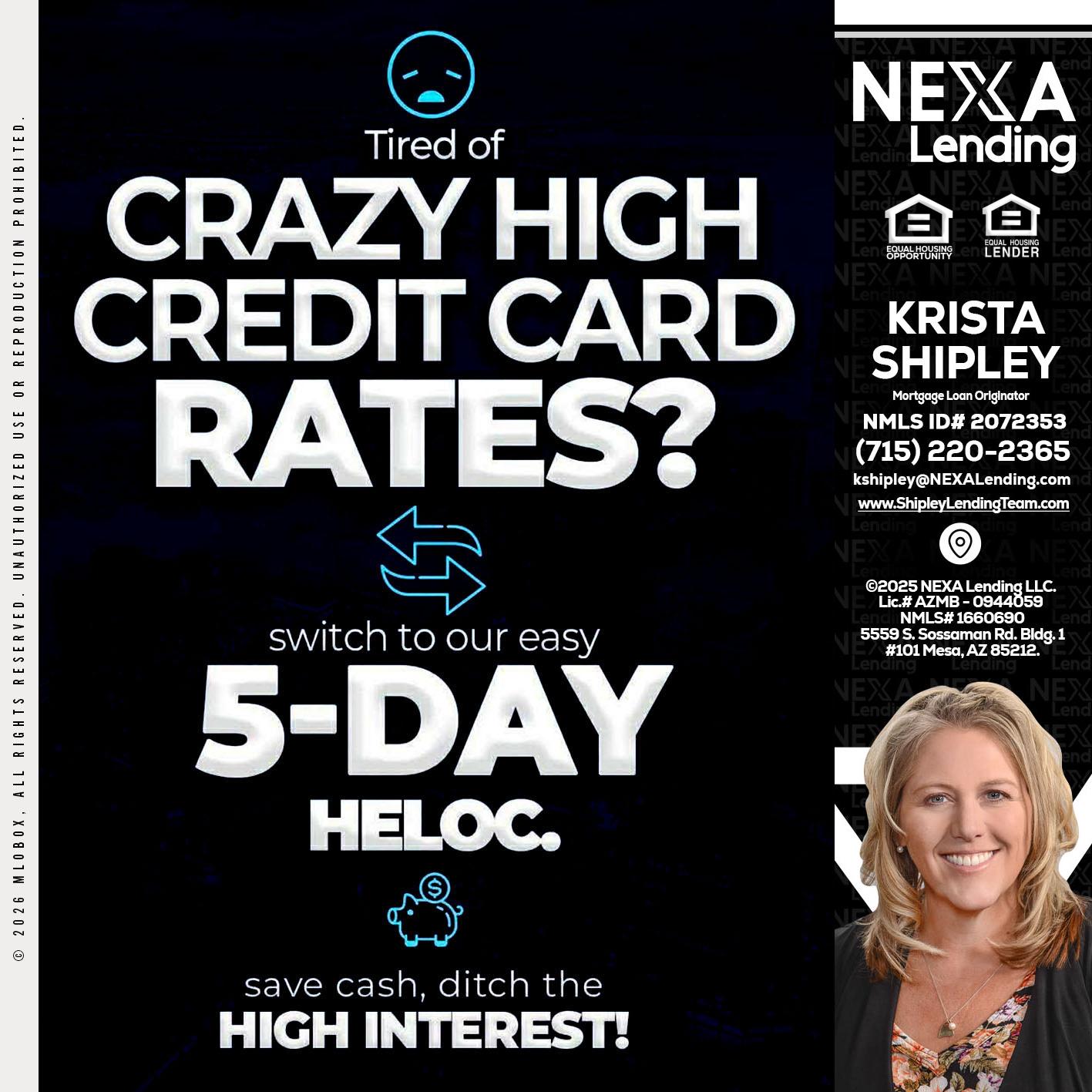CRAZY HIGH - Krista Shipley -Mortgage Loan Originator