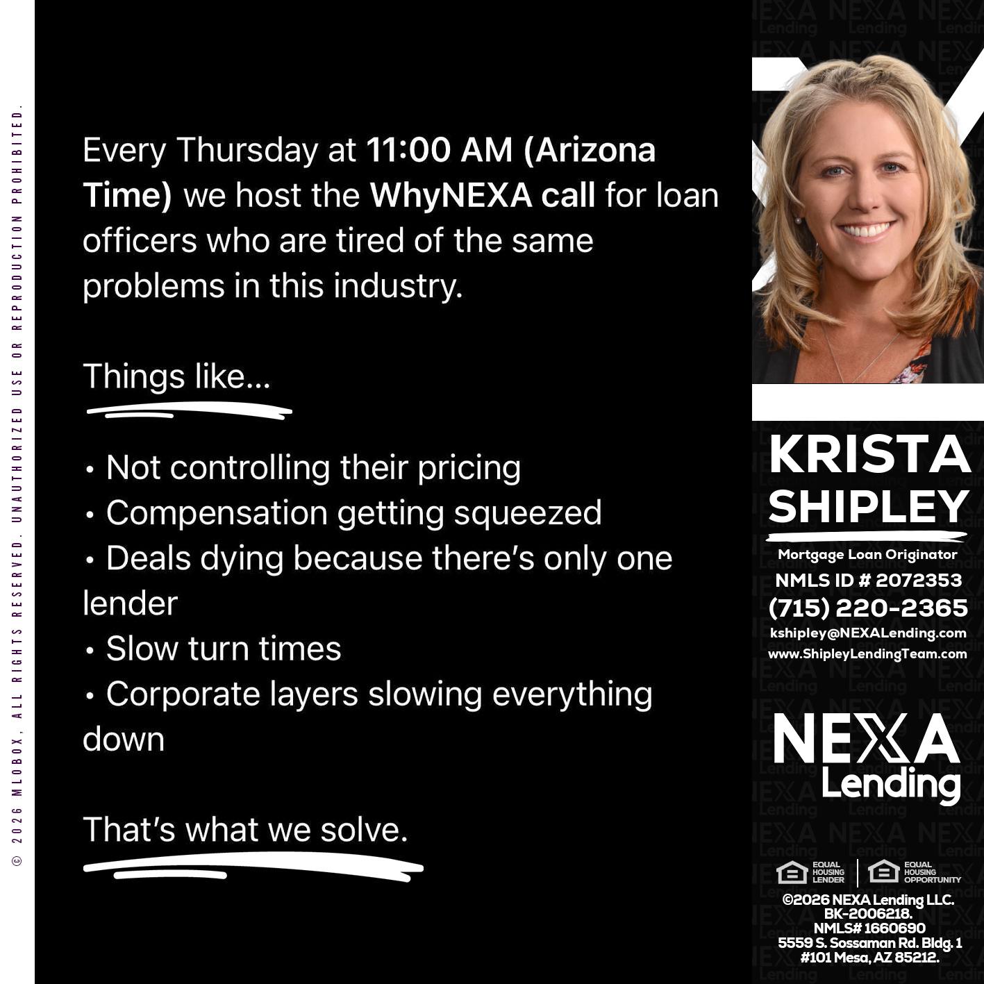 WHY NEXA - Krista Shipley -Mortgage Loan Originator