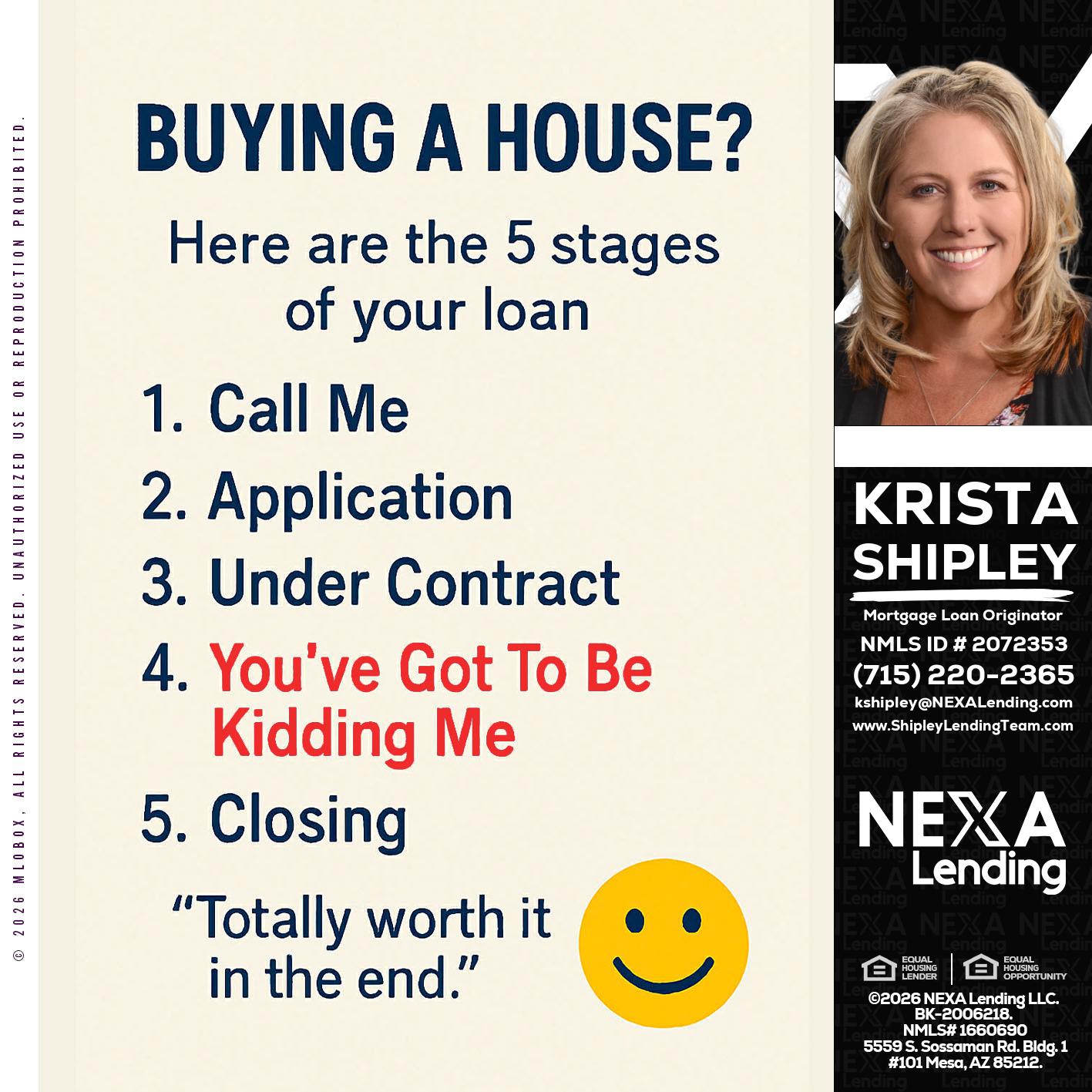 BUYING A HOUSE - Krista Shipley -Mortgage Loan Originator