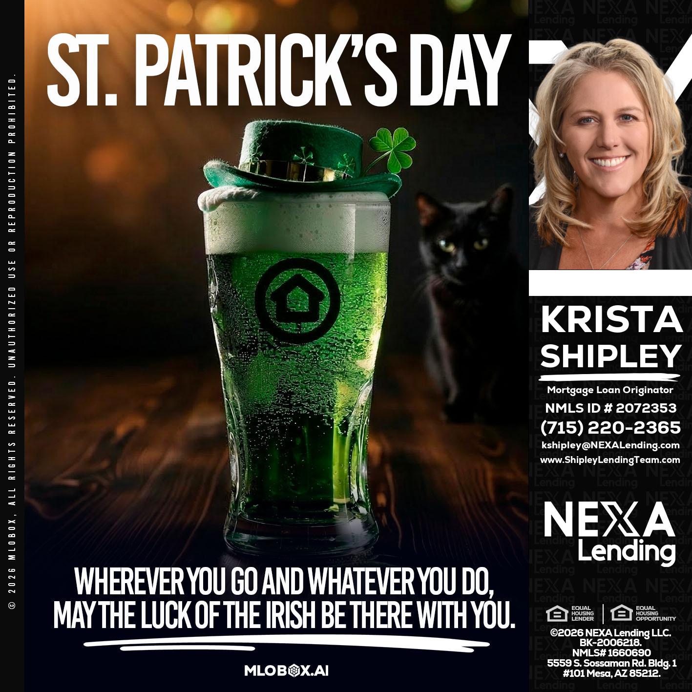 st. Patricks day - Krista Shipley -Mortgage Loan Originator