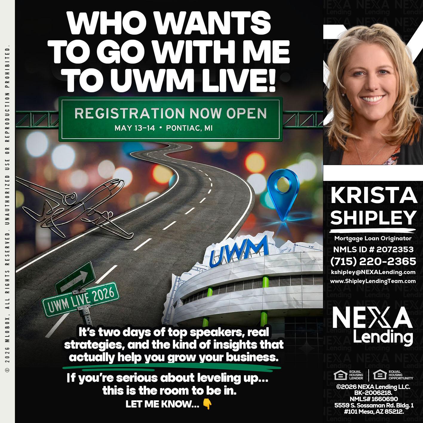 WHO WANTS - Krista Shipley -Mortgage Loan Originator