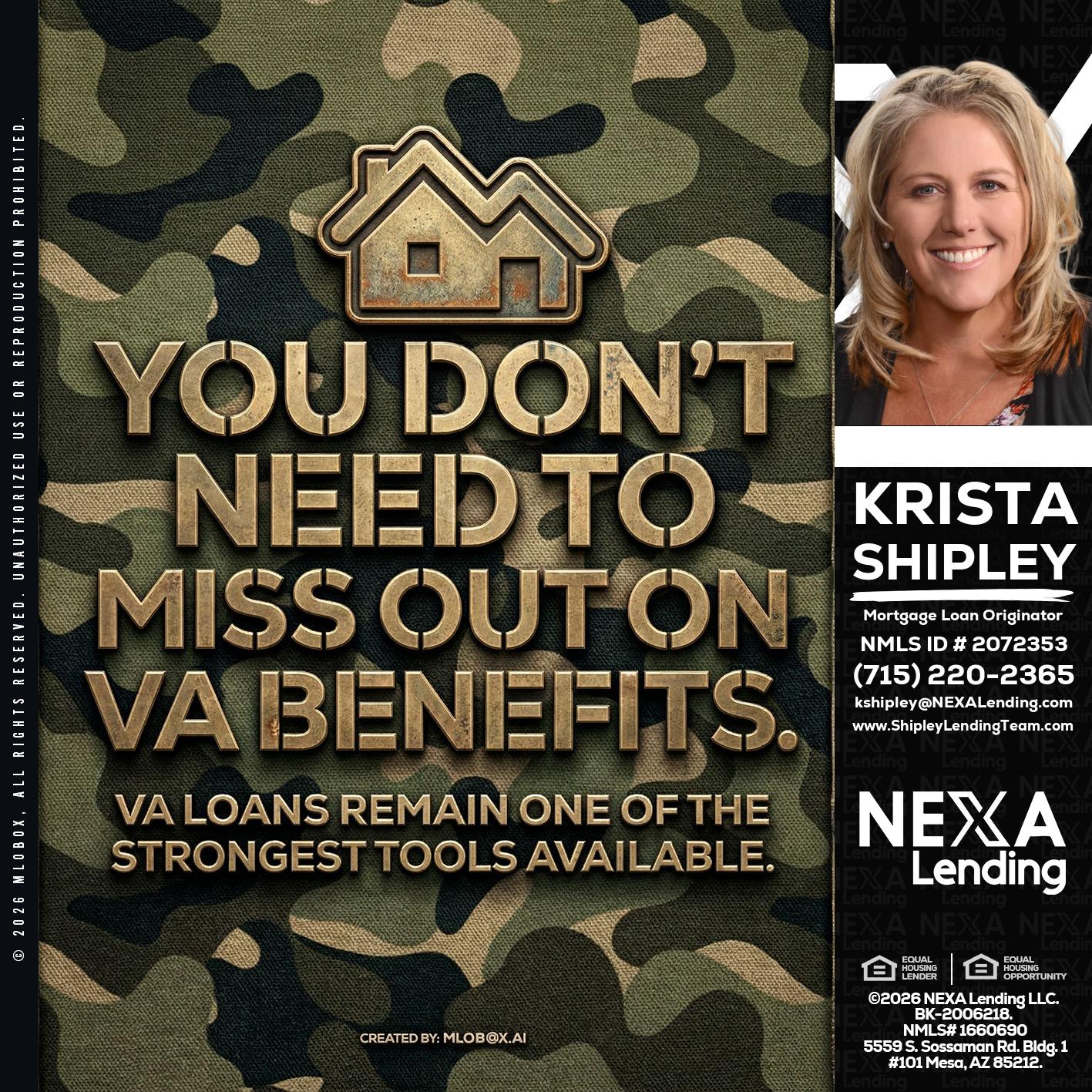 you don't need - Krista Shipley -Mortgage Loan Originator