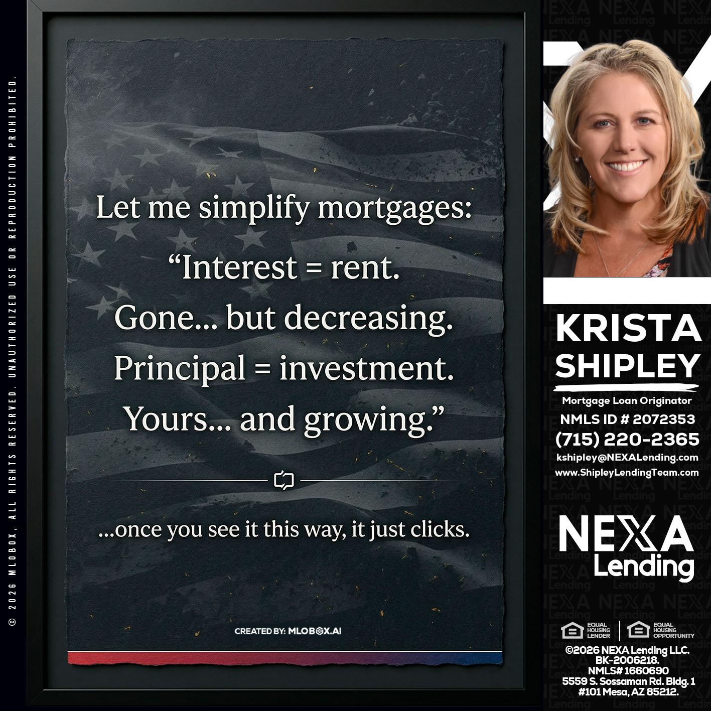 LET ME SIMPLIFY - Krista Shipley -Mortgage Loan Originator