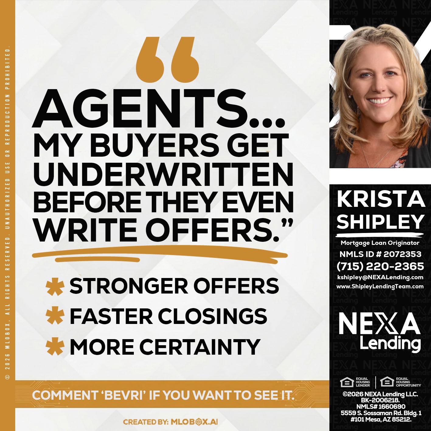 agents - Krista Shipley -Mortgage Loan Originator