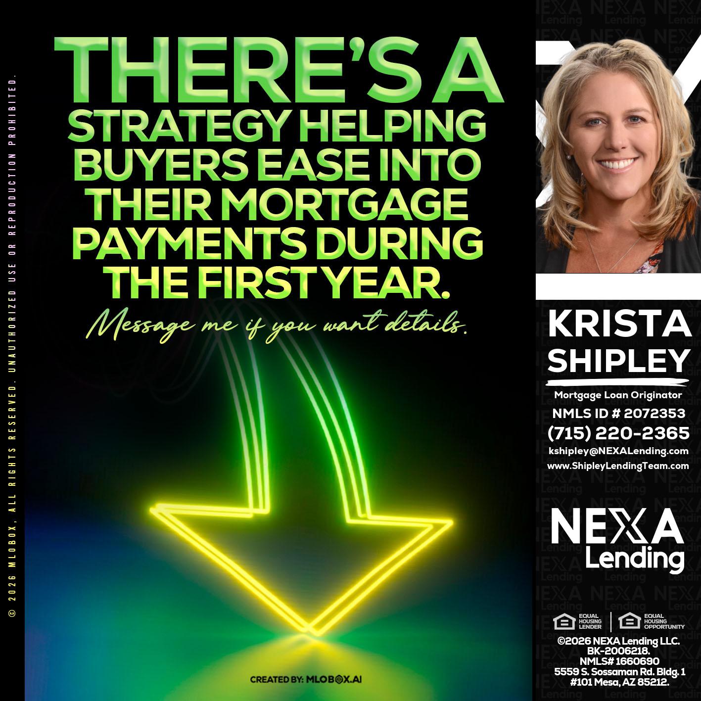 THERES A STATEGY - Krista Shipley -Mortgage Loan Originator