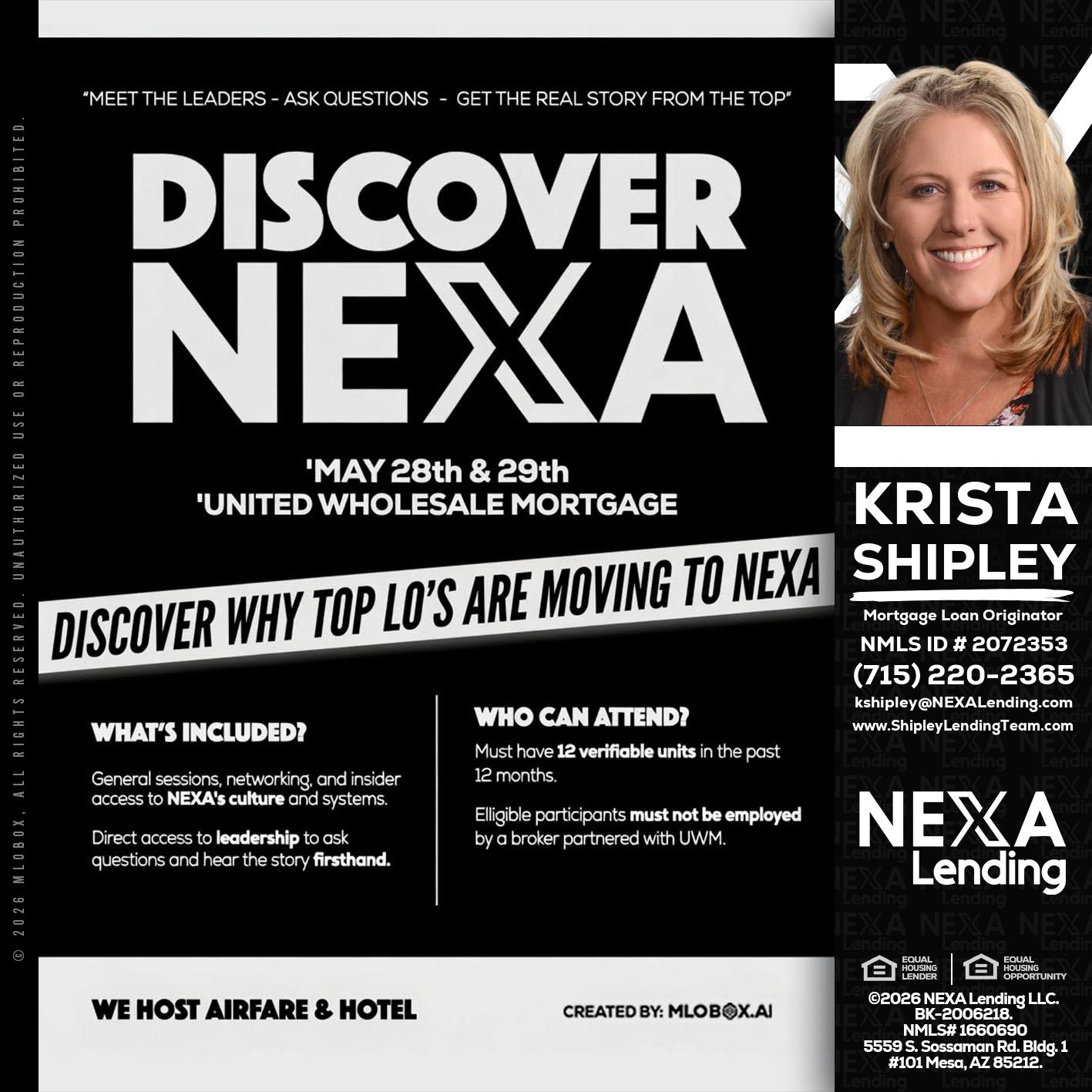 DISCOVER NEXA - Krista Shipley -Mortgage Loan Originator