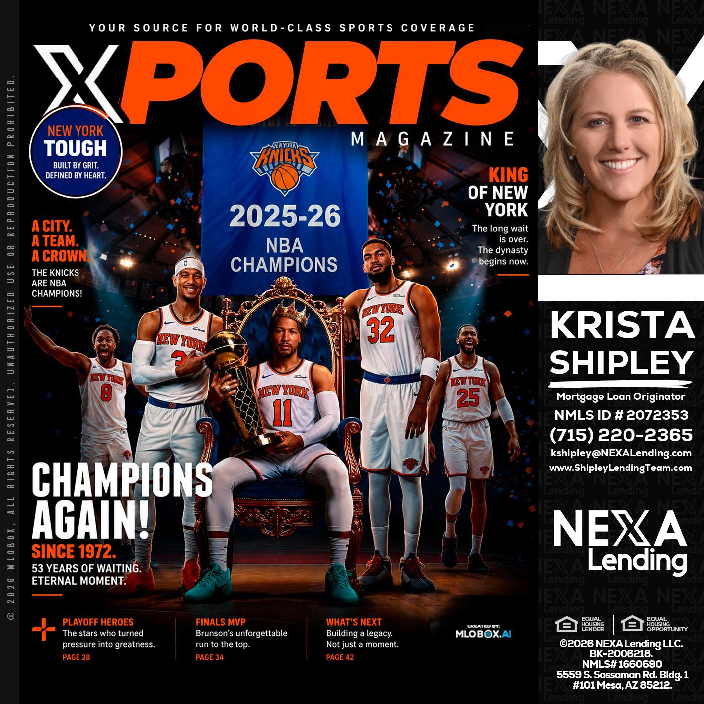 XPORTS MAGAZINE - Krista Shipley -Mortgage Loan Originator