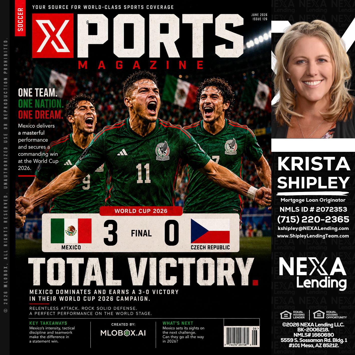 World Cup 2026 MEX 1-0 CZECH - Krista Shipley -Mortgage Loan Originator