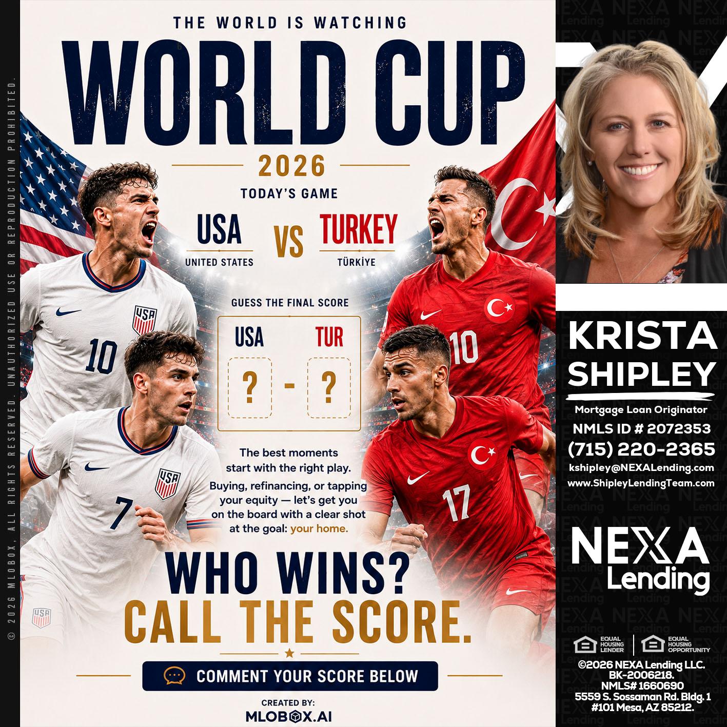 WHOS GONNA WIN? - Krista Shipley -Mortgage Loan Originator