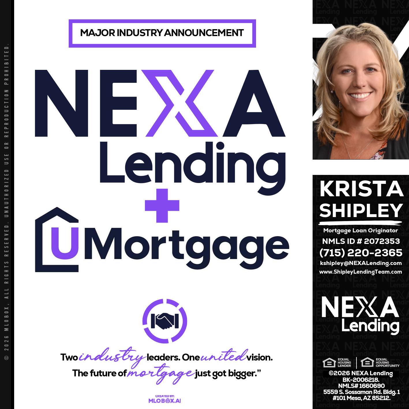 NEXA LENDING U MORTGAGE - Krista Shipley -Mortgage Loan Originator