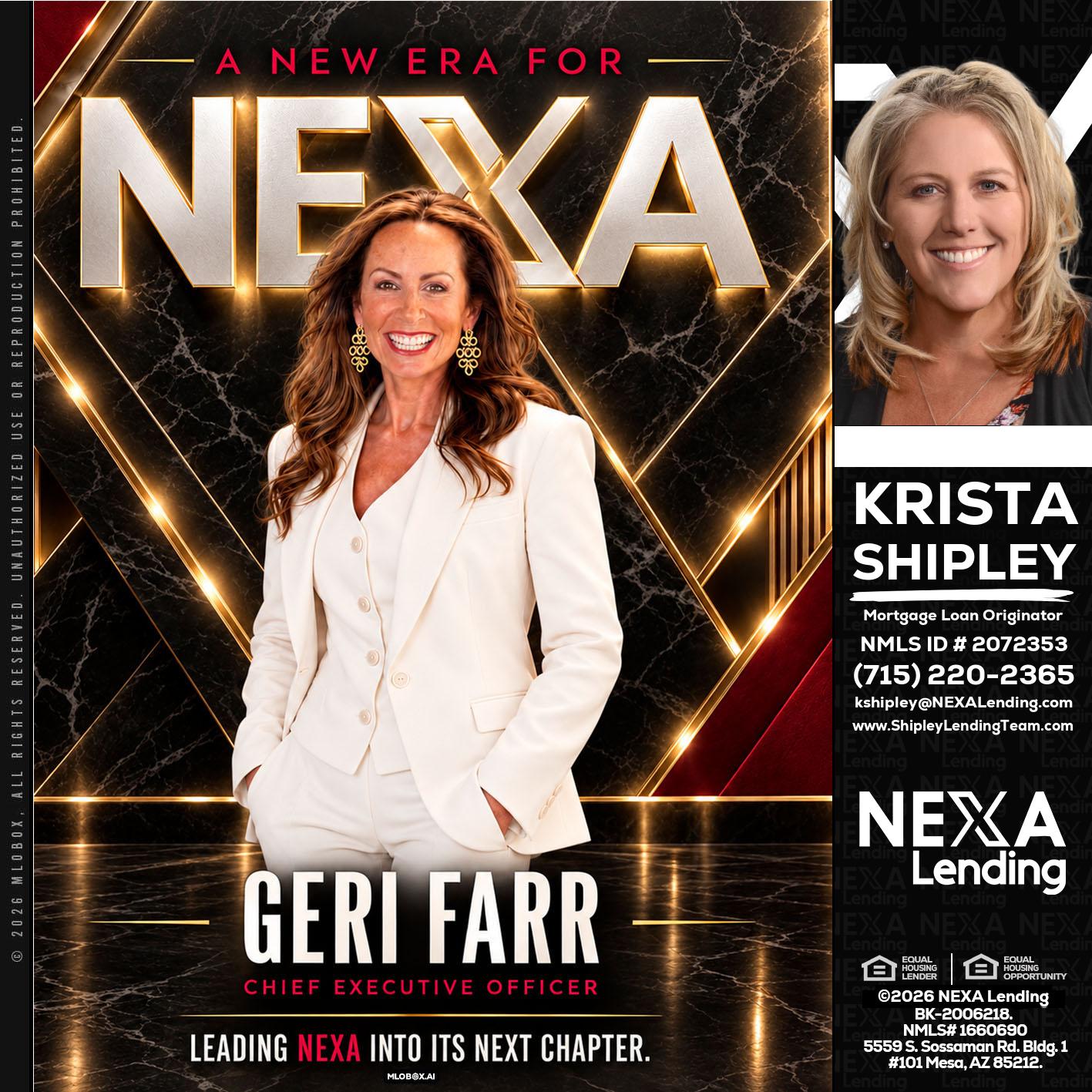 GERI FARR - Krista Shipley -Mortgage Loan Originator