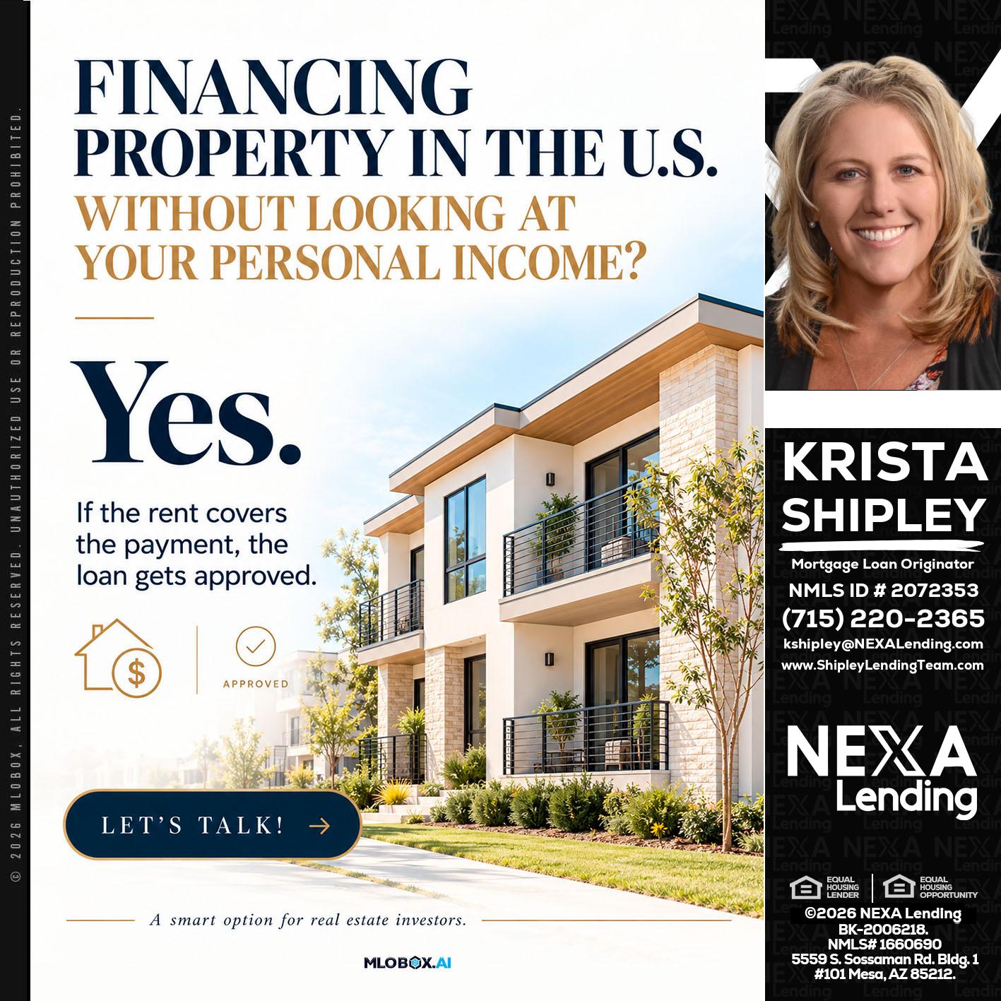 FINANCING - Krista Shipley -Mortgage Loan Originator