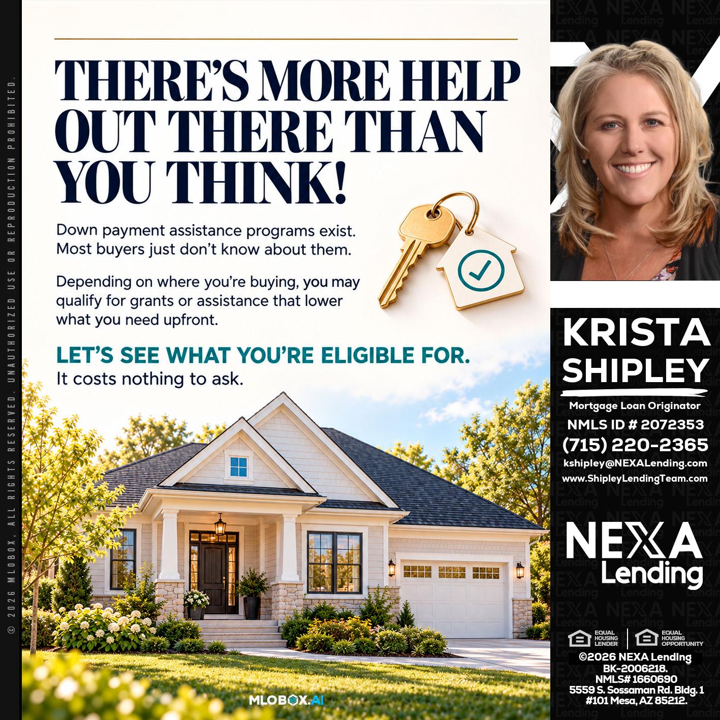 THERES MORE - Krista Shipley -Mortgage Loan Originator
